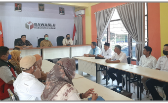 Bawaslu Kabupaten Agam — Rapat Koordinasi sarana Penyamaan Pemahaman Penyelesaian Sengketa Proses Pemilu