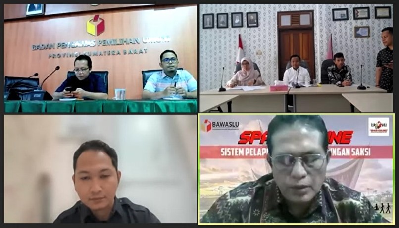 Jelang Vermin Perbaikan Kesatu Bakal Calon DPD, Bawaslu Kabupaten Agam ikuti Rapat Koordinasi Bersama Bawaslu Sumbar