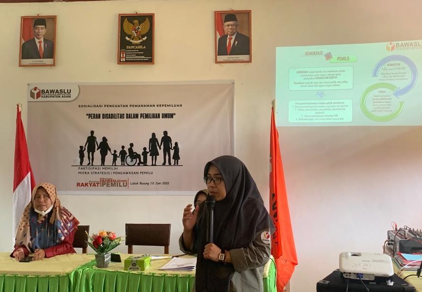 Bawaslu Kabupaten Agam Ajak Kelompok Disabilitas Berperan Dalam Pemilihan Umum