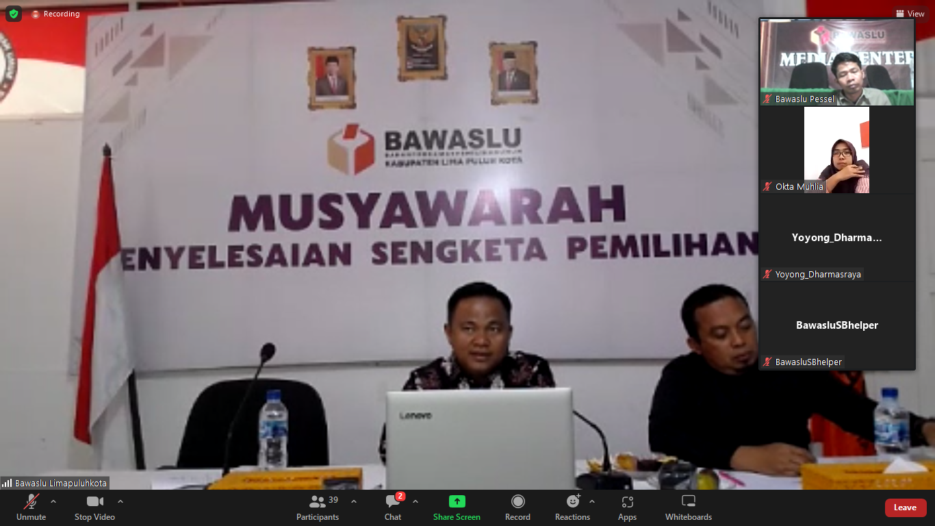 Bawaslu Agam Ikuti Rapat Kerja Pengelolaan Kehumasan. Muhammad Khadafi : Humas Itu Ibarat Vokalis di Kelembagaan Bawaslu