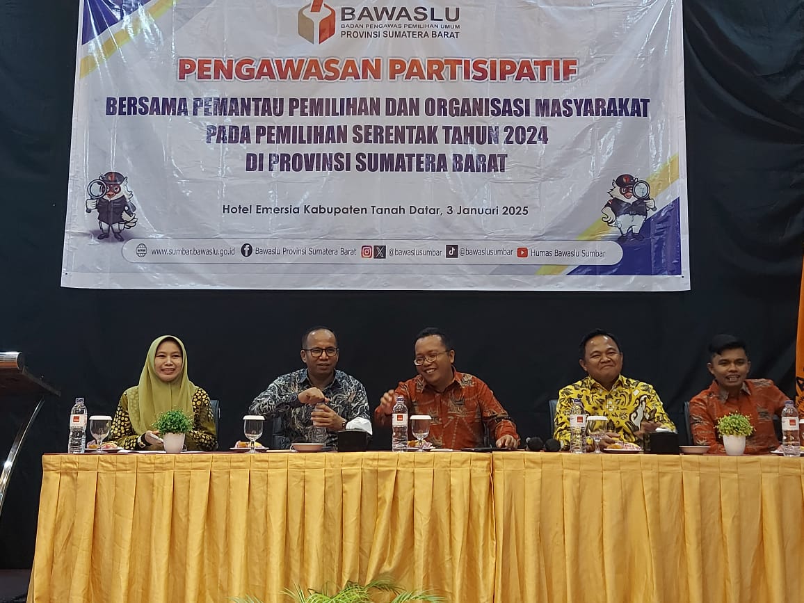 Bawaslu Agam Ikuti Kegiatan Sosialisasi dan Evaluasi Pengawasan Partisipatif pada Pemilihan Tahun 2024