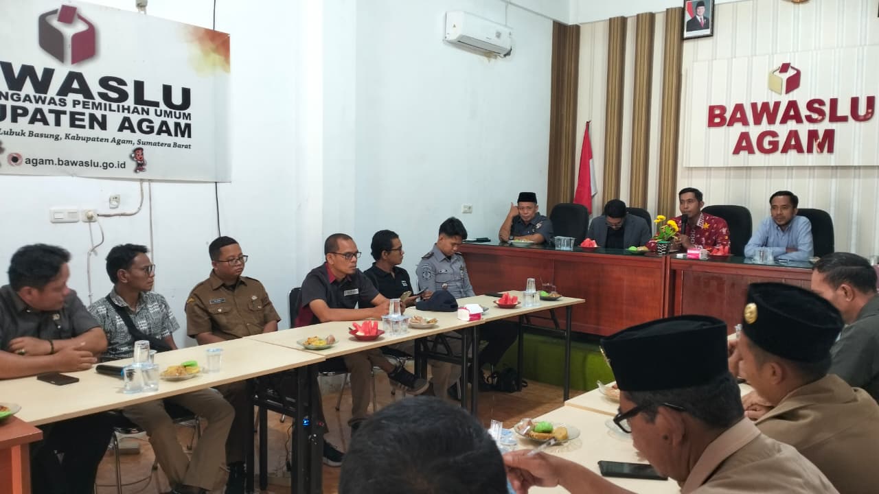 Rakor Pengawasan PDPB, Bawaslu Agam Buka Forum Diskusi Bersama Stakeholder Data