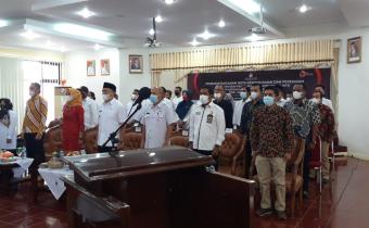 Penandatanganan Nota Kesepahaman dan Peresmian Program Desa Peduli Pemilu dan Pemilihan (DP3) Tingkatkan Kualitas Partisipasi Pemilih.