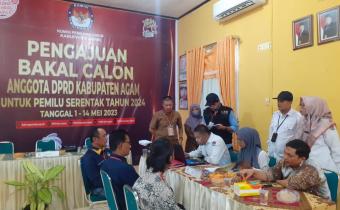 Bawaslu Agam Awasi Pengajuan Bakal Calon Anggota DPRD, Partai Mulai Mengajukan Dihari ke-11