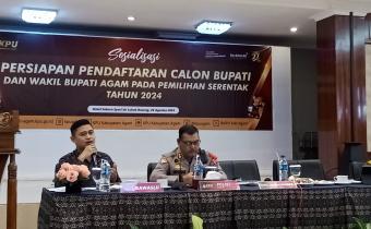 Bawaslu Agam Hadiri Sosialisasi Persiapan Pendaftaran Pasangan Calon